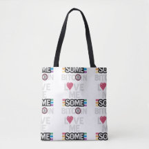 "Liebe etwas Bitcoin" Weiße Tasche