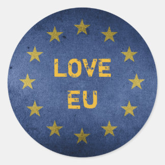 Liebe EU Anti-Brexit-Aufkleber Runder Aufkleber