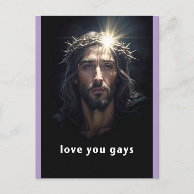 liebe euch Schwule Postkarte (Vorderseite)