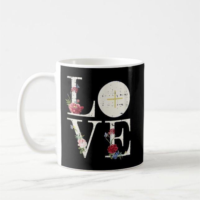 Liebe Eucharist Erste Heilige Kommunion Christlich Kaffeetasse (Links)