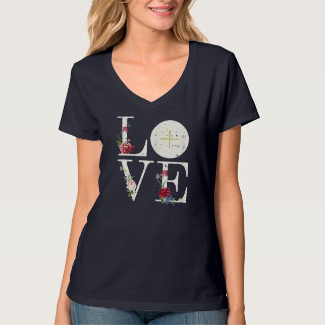 Liebe Eucharist Erste Heilige Kommunion Christlich T-Shirt (Vorderseite)