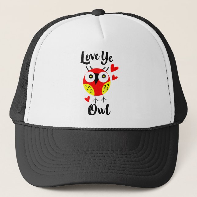Liebe Eule Truckerkappe (Vorderseite)