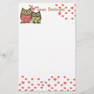 Liebe-Eulen Briefpapier