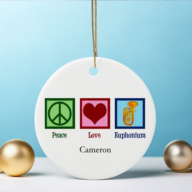 Liebe Euphonium Niedliche Weihnachtszeit Keramik Ornament (Von Creator hochgeladen)