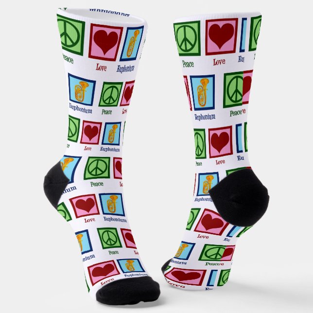 Liebe Euphonium Weihnachten Socken (Gewinkelt)