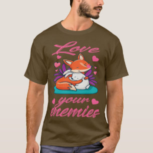 Liebe Eure Feinde Fox Rabbit Jesus Bible Peace T-Shirt