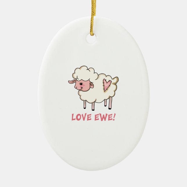 LIEBE EWE KERAMIK ORNAMENT (Vorne)
