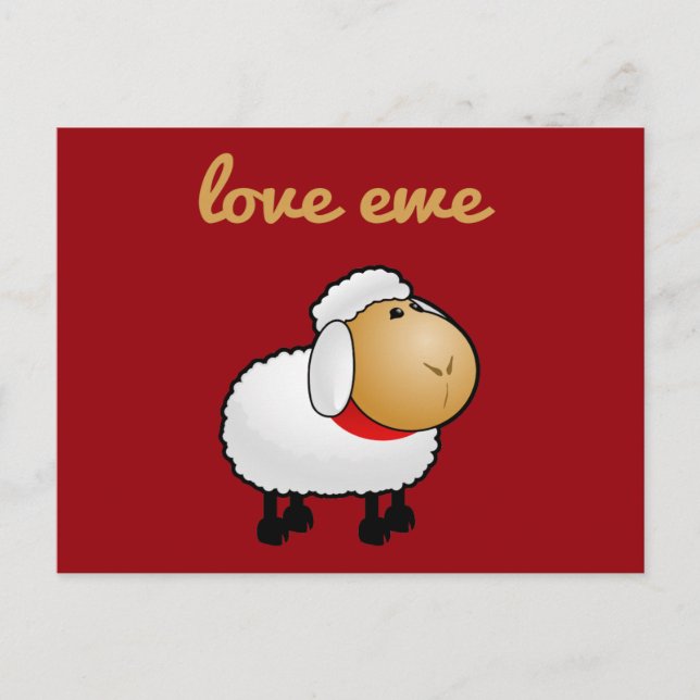 Liebe Ewe (Sie) Postkarte (Vorderseite)