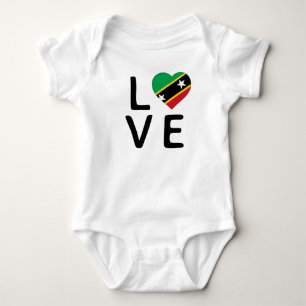 Liebe - Fahne St. Kitts und Nevis Baby Strampler