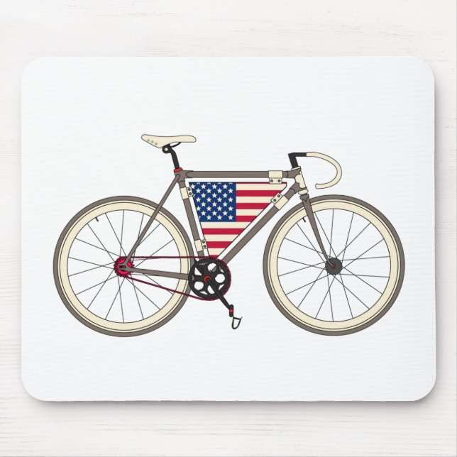 Liebe-Fahrrad, Liebe Amerika Mousepad (Vorne)