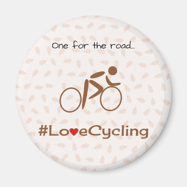 Liebe Fahrradfahren personalisierte Beschriftung b Magnet (Vorne)