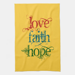 LIEBE FAITH HOFFE GESCHIRRTUCH