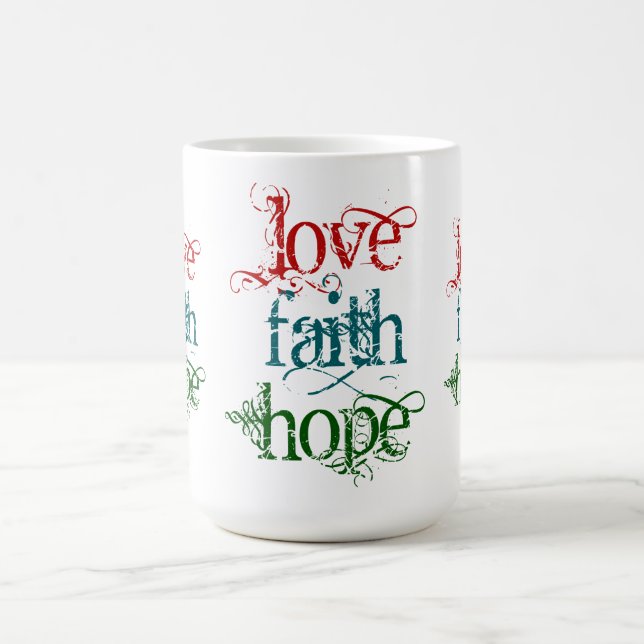 LIEBE-FAITH-HOFFE KAFFEETASSE (Mittel)