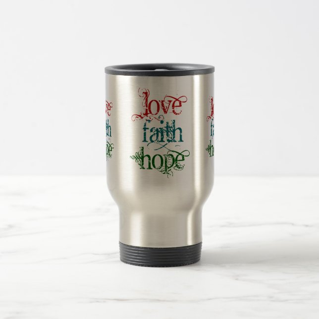 LIEBE FAITH HOFFE REISEBECHER (Mittel)