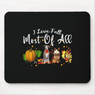 Liebe fällt am meisten von allen Pumpkin Greyhound Mousepad