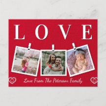 Liebe Familie Foto Valentine Postkarte