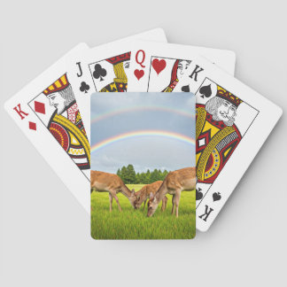 Liebe Familie unter dem Regenbogen Spielkarten
