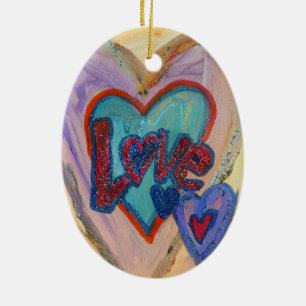 Liebe Familienherz Ornament Art