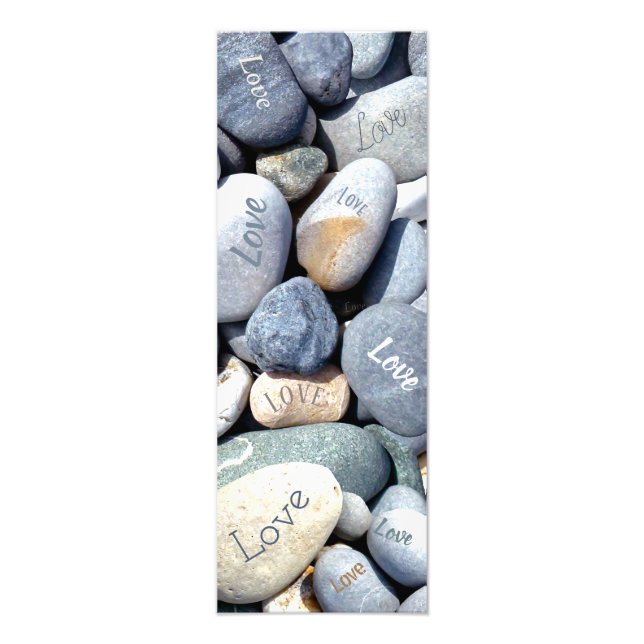 LIEBE Farbenfrohe Natursteinsteine Fotodruck (Vorne)