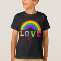 Liebe Farbenfroher Regenbogen Rotes Herz