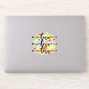 Liebe Farbige Blume Design Sticker