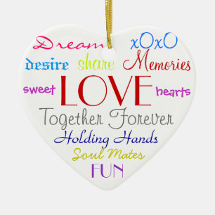 Liebe fasst Verzierung ab Keramik Ornament