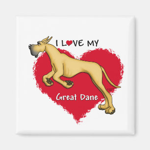 Liebe Fawn Great Dane Magnet