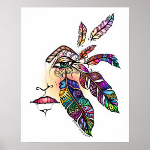 Liebe FEATHERS Fantasy Art 16x20 Poster