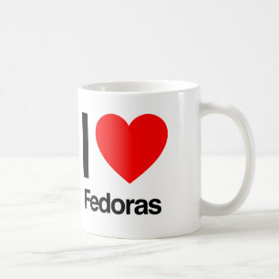 Liebe fedoras kaffeetasse