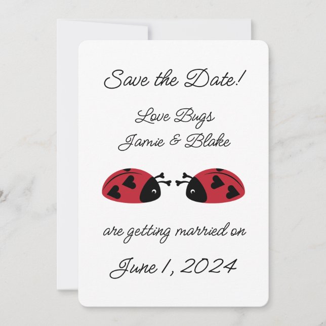 Liebe-Fehler - Save the Date anpassbar (Vorderseite)