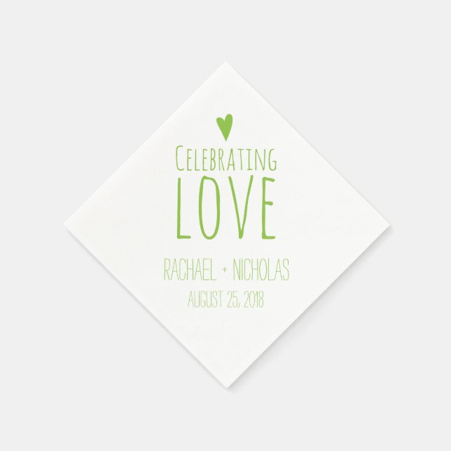 Liebe feiern | Hochzeit Serviette (Ecke)