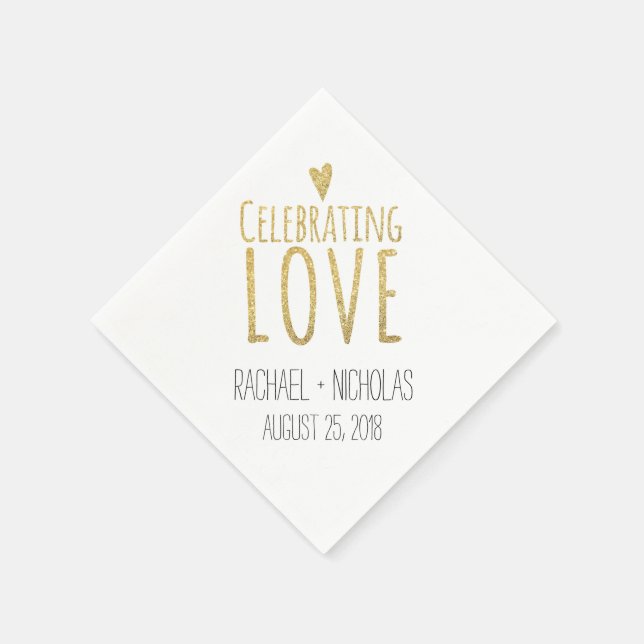 Liebe feiern | Hochzeit Serviette (Ecke)