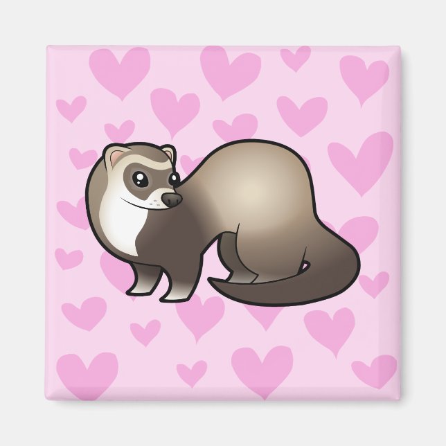 Liebe Ferret Magnet (Vorne)