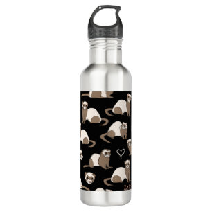 Liebe Ferrets - Schwarz Edelstahlflasche