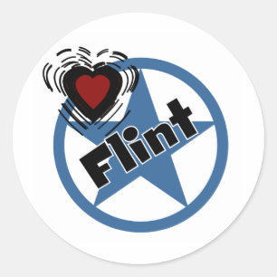 Liebe-Feuerstein Runder Aufkleber