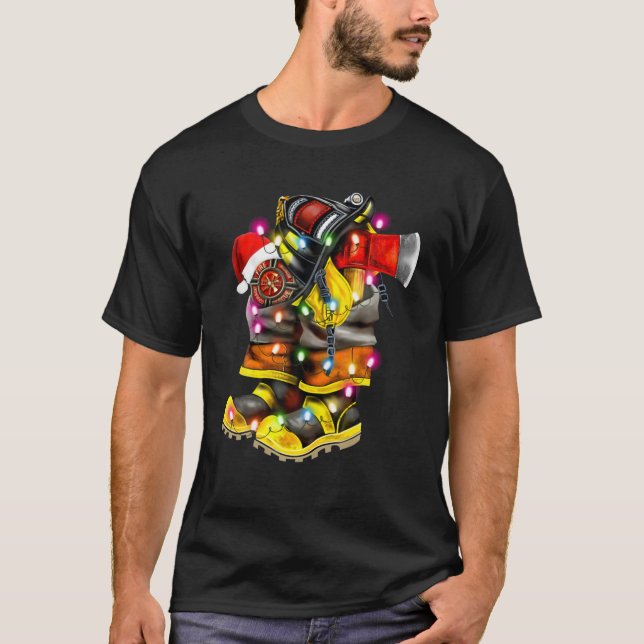 Liebe Feuerwehrmann Weihnachts-Fit Mens T-Shirt (Vorderseite)