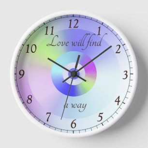 Liebe findet einen Weg - gute Fraktal Kunst Uhr