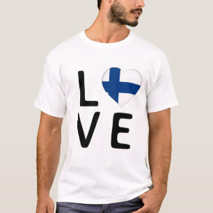 Liebe - Finnische Flagge T-Shirt