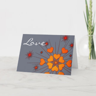 Liebe-Firework-Karte Feiertagskarte