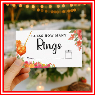 Liebe First Spritz rächen, wie viele Rings Bridal Begleitkarte