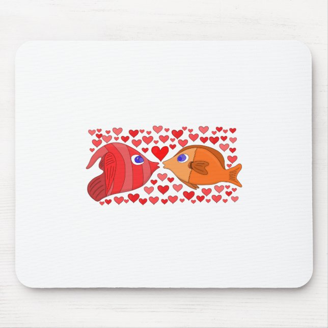 Liebe Fisch Mousepad (Vorne)