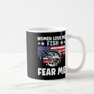Liebe Fische Angst Männer Vintag B Fischerei 1 Kaffeetasse