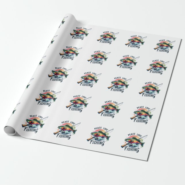 Liebe Fischfang Geschenkpapier (Ungerollt)