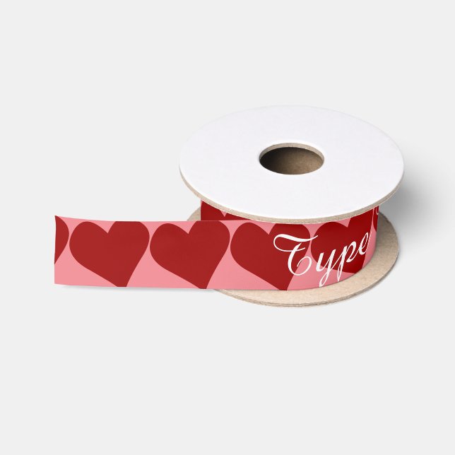 Liebe-Flachbandpapier-Valentine, kundenspezifische Satinband (Spule)