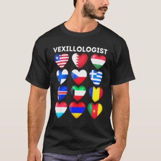 Liebe Flag Collector Vexillology Funny Vexillologi T-Shirt