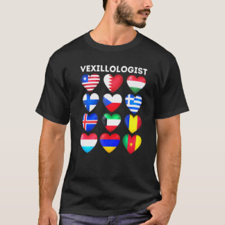 Liebe Flag Collector Vexillology Vexillologe T-Shirt