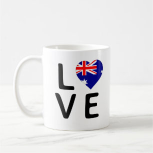 Liebe - Flagge Australiens Kaffeetasse