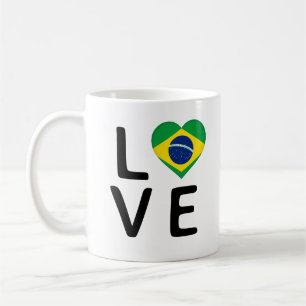 Liebe - Flagge Brasiliens Kaffeetasse
