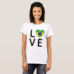 Liebe - Flagge Brasiliens T-Shirt