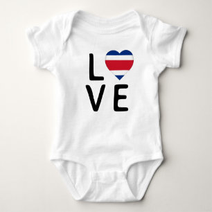 Liebe - Flagge Costa Ricas Baby Strampler